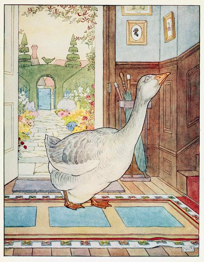 Oca, Oca Gander, Dove Devo Vagare, da A Nursery Rhyme Picture Book, pub. 1914 da Leonard Leslie Brooke