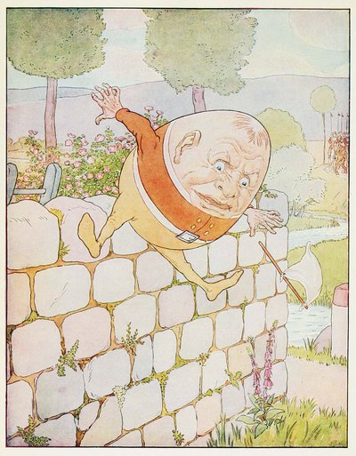 Humpty Dumpty ha fatto una grande caduta, da A Nursery Rhyme Picture Book da Leonard Leslie Brooke