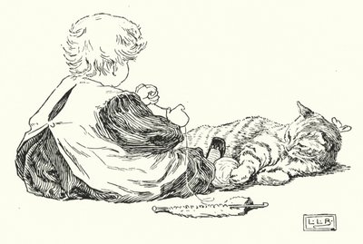 Amo la piccola gattina, il suo mantello è così caldo da Leonard Leslie Brooke