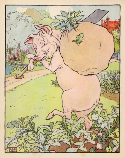 Illustrazione per I Tre Porcellini da Leonard Leslie Brooke