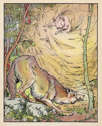Illustrazione per I tre porcellini da Leonard Leslie Brooke