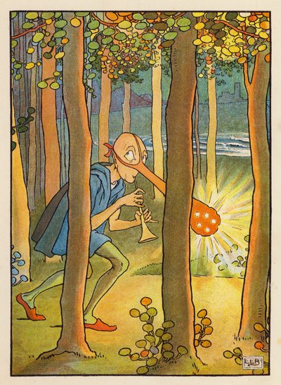 Il Dong con un naso luminoso (litografia a colori) da Leonard Leslie Brooke
