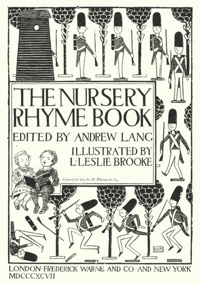 Illustrazione del frontespizio per Il Libro delle Filastrocche a cura di Andrew Lang (incisione) da Leonard Leslie Brooke