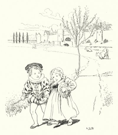 Al mercato, al mercato, per comprare un panino alla prugna (incisione) da Leonard Leslie Brooke