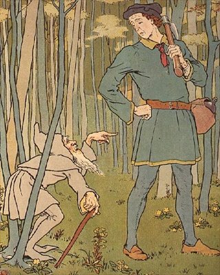 Abbiamo incontrato un vecchietto. Illustrazione da L