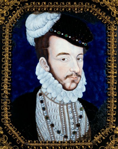 Ritratto di Carlo IX, Re di Francia (1550-1574) da Leonard Limosin