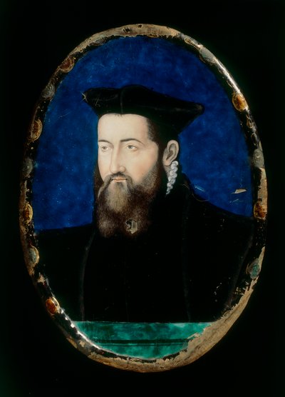 Ritratto di Prelato, opera in maiolica di Leonardo Limosin conservata nel Museo Nazionale del Bargello, Firenze da Leonard Limosin