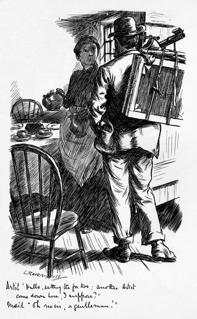 Oh No Sir A Gentleman, c1899 da Leonard Raven Hill