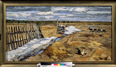 Sole di aprile. Dipinto di Leonard Viktorovich Turzhansky (1875-1945) da Leonard Viktorovich Turzhansky