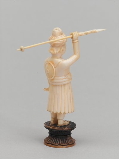 Pedone nero, pezzo degli scacchi, India, circa 1820 da Leonard Wells Volk