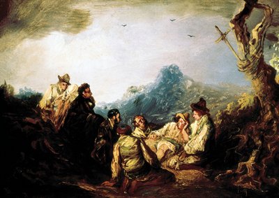 Banditi in montagna, prima metà del XIX secolo da Leonardo Alenza
