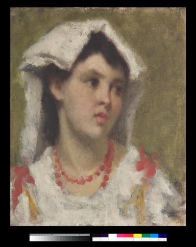Ritratto di una giovane donna di Ciociaria, 1877 da Leonardo Bazzaro