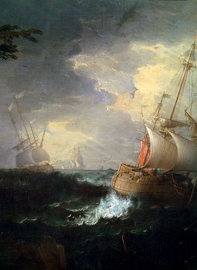 Mare tempestoso (dettaglio) da Leonardo Coccorante