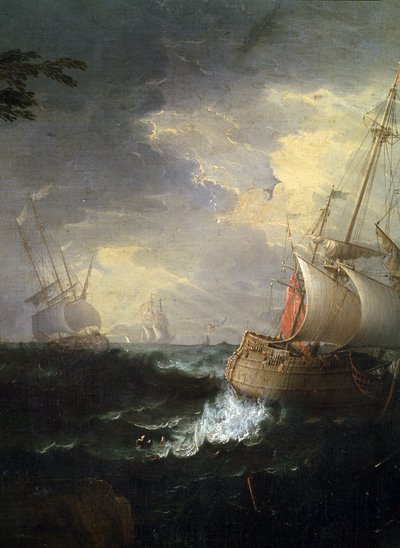 Tempesta in mare (dettaglio) da Leonardo Coccorante