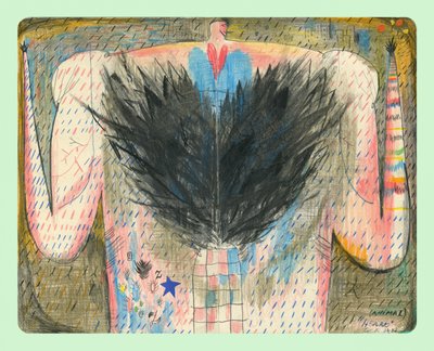 Stravagante figura piumata da Leonardo Flores