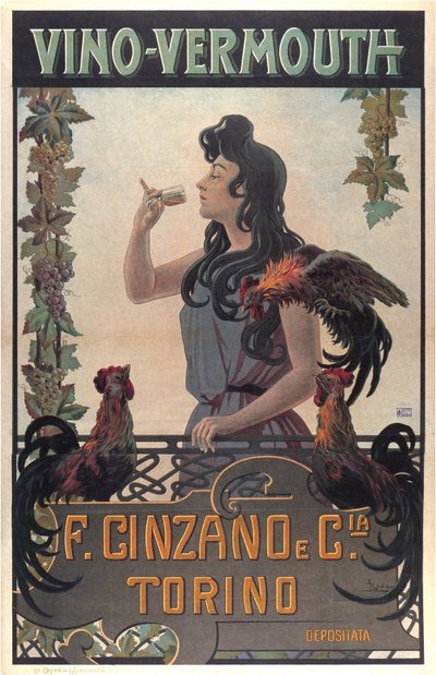 Pubblicità del Vino-Vermouth, c.1900 da Leonardo Roda