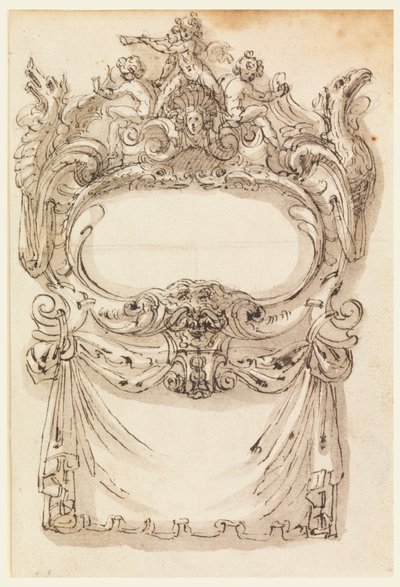 Progetto di Stemma e Tavoletta Drappeggiata da Leonardo Scaglia