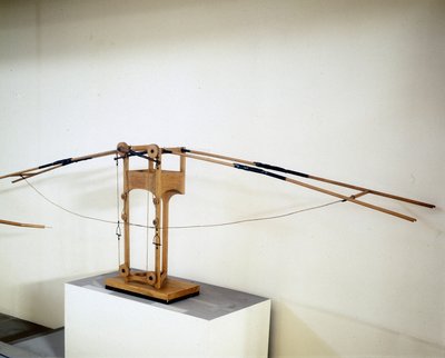 Macchina per volare con ali, modello secondo il disegno di Leonardo da Vinci. Museo della Scienza e della Tecnologia, Milano da Leonardo da (after) Vinci