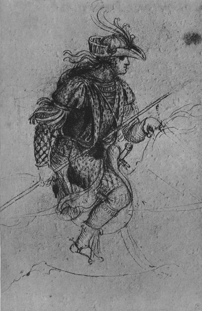 Un giovane a cavallo, c1480 1945 da Leonardo da Vinci