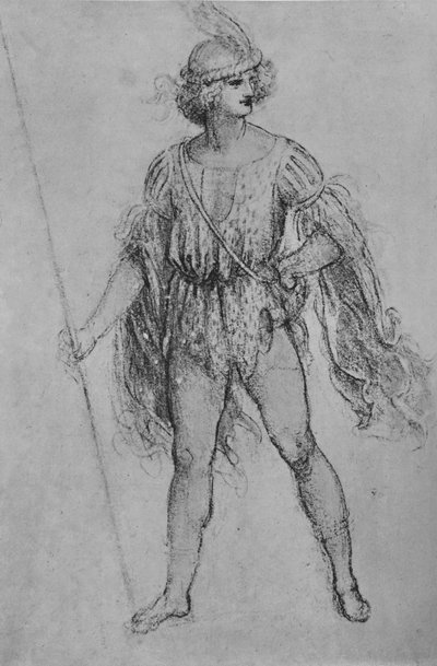 Un Giovane con una Lancia, c1480 da Leonardo da Vinci