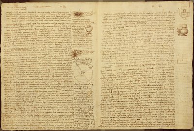 Una pagina dal Codice Leicester, 1508-12 da Leonardo da Vinci