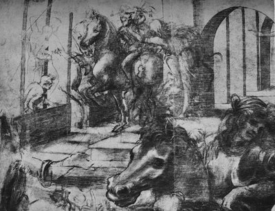 Adorazione dei Magi (dettaglio) da Leonardo da Vinci