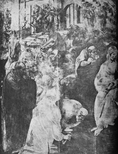 Adorazione dei Magi - Parte inferiore sinistra, c. 1481, 1945 da Leonardo da Vinci