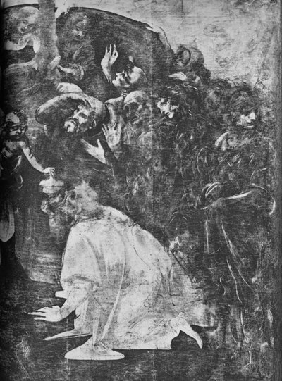 Adorazione dei Magi - Parte inferiore destra, c1481 1945 da Leonardo da Vinci