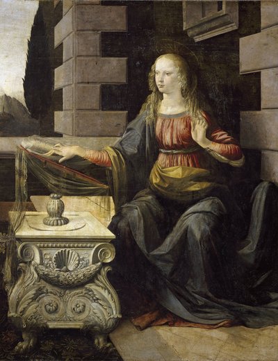Annunciazione (dettaglio) da Leonardo da Vinci