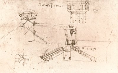 Architettura per castelli, c1472-c1519 1883 da Leonardo da Vinci