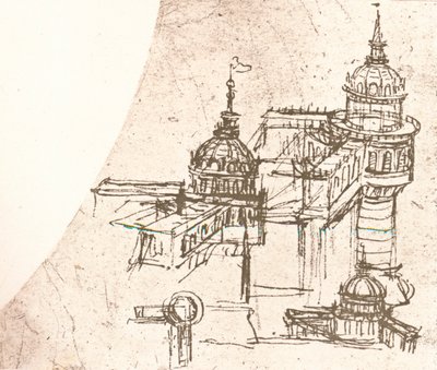 Architettura per castelli, c. 1472-c. 1519, 1883 da Leonardo da Vinci