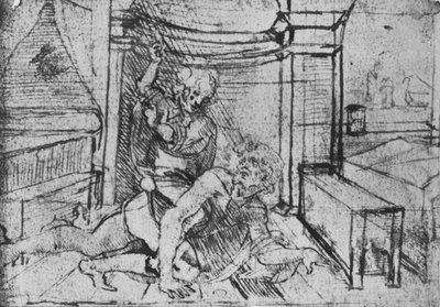 Aristotele e Fillide, c1480 1945 da Leonardo da Vinci