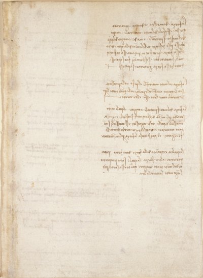 Arundel 263, f.151, Note di Leonardo da Vinci dal 