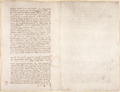 Arundel 263, f.215v, f.218 Note e diagrammi dal 