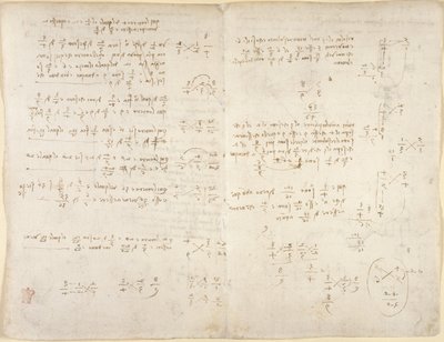 Note; calcoli matematici, dal 