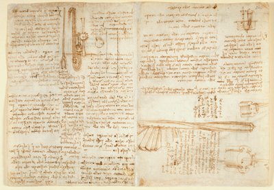 Note e schizzo su un dispositivo idraulico, da 