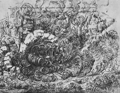 Diluvio, c1480 1945 da Leonardo da Vinci