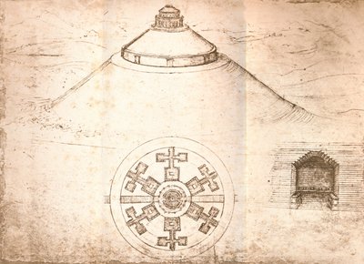 Progetto per un mausoleo da Leonardo da Vinci