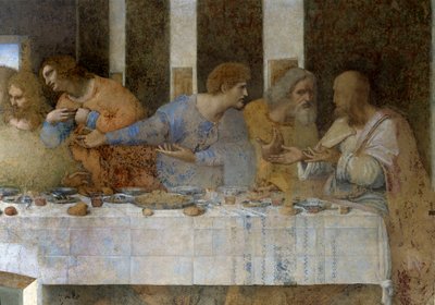 Dettaglio de Il Cenacolo (Ultima Cena) da Leonardo da Vinci