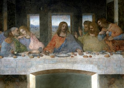 Dettaglio de Il Cenacolo (Ultima Cena) da Leonardo da Vinci