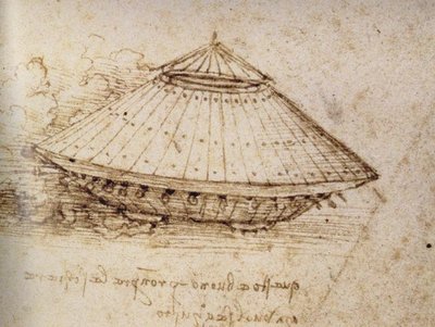 Disegno di un carro armato corazzato da Leonardo da Vinci
