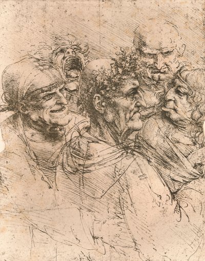 Disegno di caricature, c1472-c1519 1883 da Leonardo da Vinci