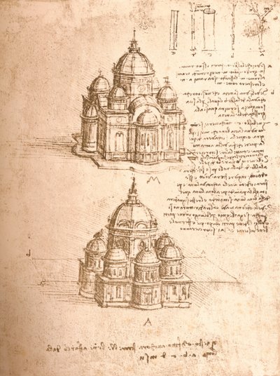 Disegno di chiese, c1472-c1519 da Leonardo da Vinci