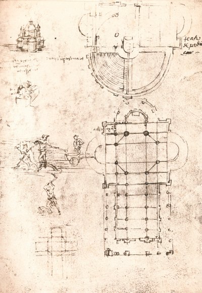 Disegno di chiese da Leonardo da Vinci