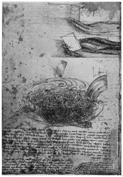 Flusso di vortici in una cascata, 1509-1511 1954 da Leonardo da Vinci