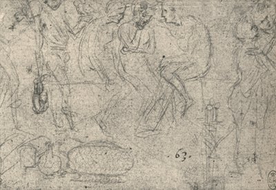 Gruppo di figure in conversazione da Leonardo da Vinci
