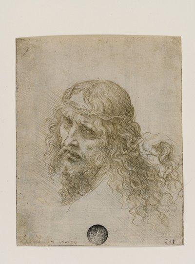 Testa di Cristo Coronata di Spine da Leonardo da Vinci
