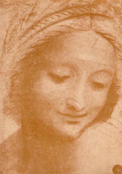 Testa di una donna, XV secolo, 1932 da Leonardo da Vinci