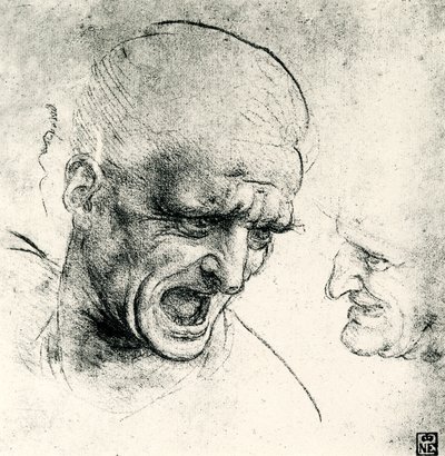 Studi di teste da Leonardo da Vinci