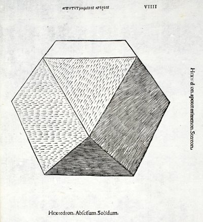Hexaedron abscisum solidum, illustrazione da 